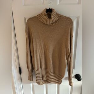 A new day Tan Turtleneck Sweater